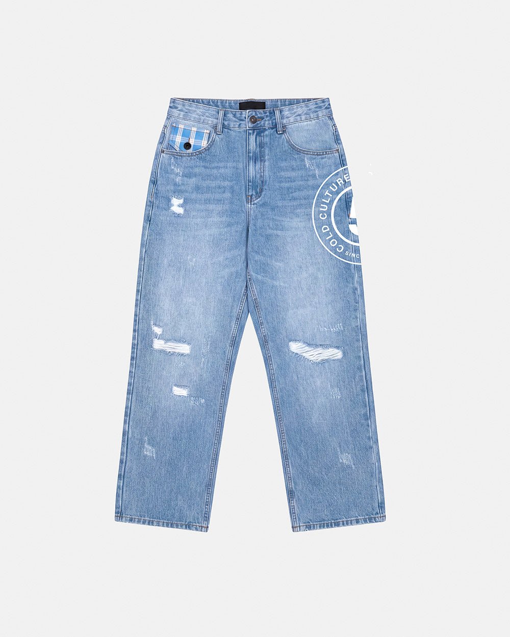 GRUNGE V1 PANTS LIGHT BLUE - Cold Culture