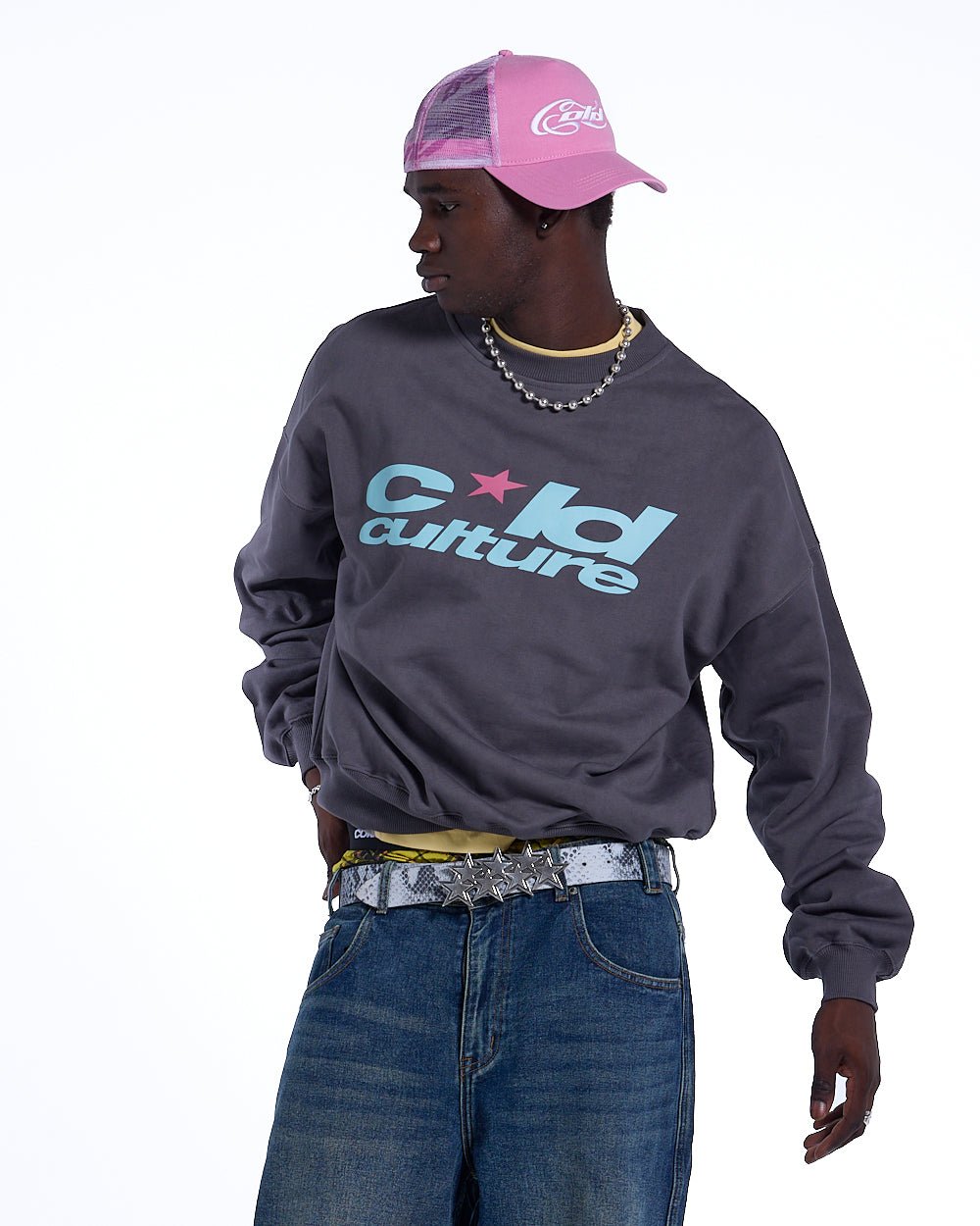 HARPER CREWNECK PURPLE AND BABY BLUE - COLD CULTURE