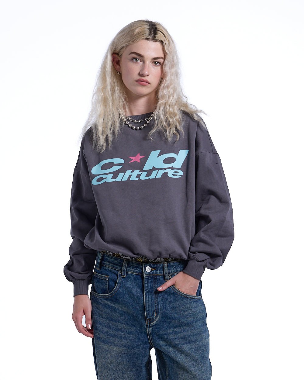 HARPER CREWNECK PURPLE AND BABY BLUE - COLD CULTURE
