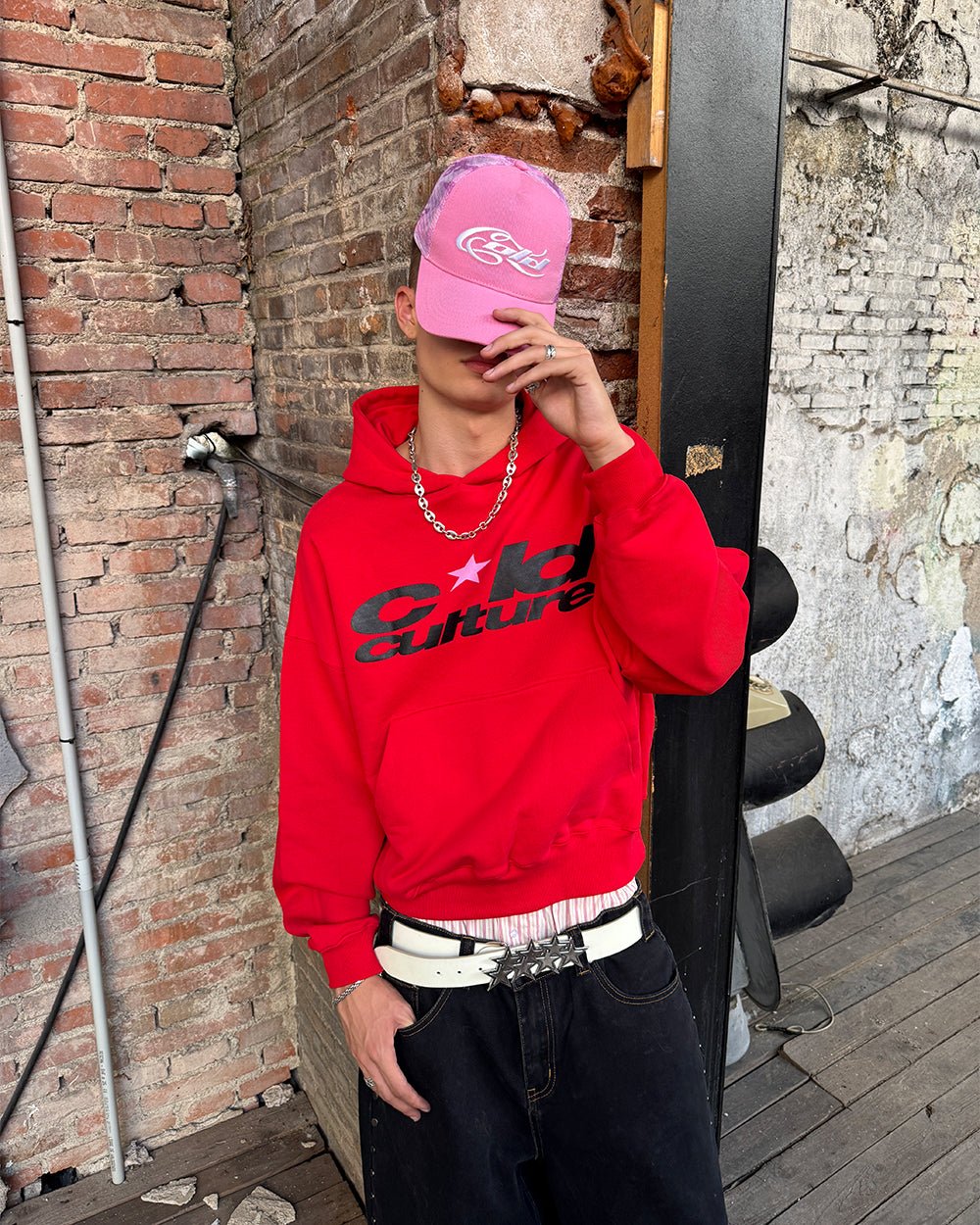 HARPER HOODIE OFF RED - COLD CULTURE