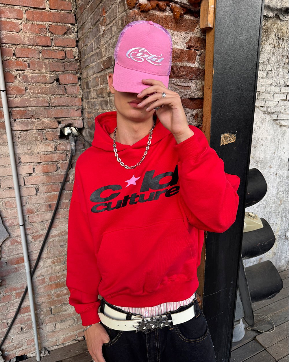 HARPER HOODIE OFF RED - COLD CULTURE