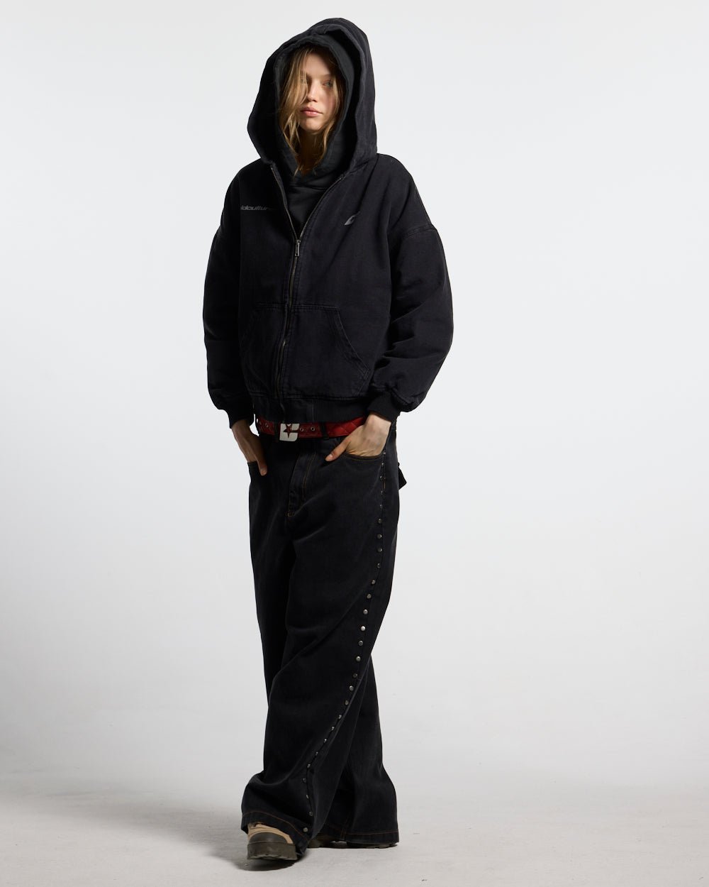 HARPER JACKET FADED BLACK DENIM - Cold Culture