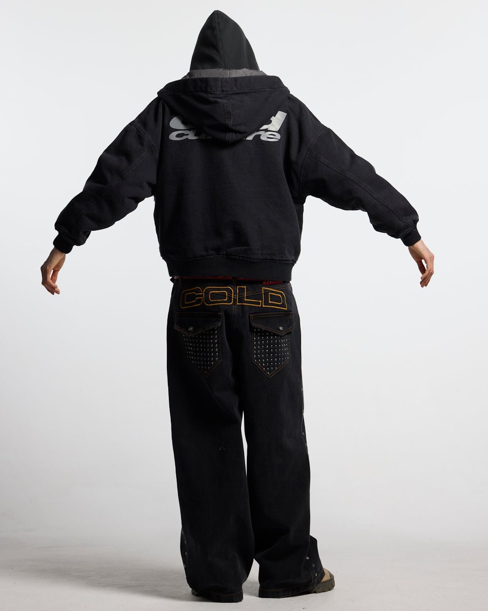 HARPER JACKET FADED BLACK DENIM - Cold Culture