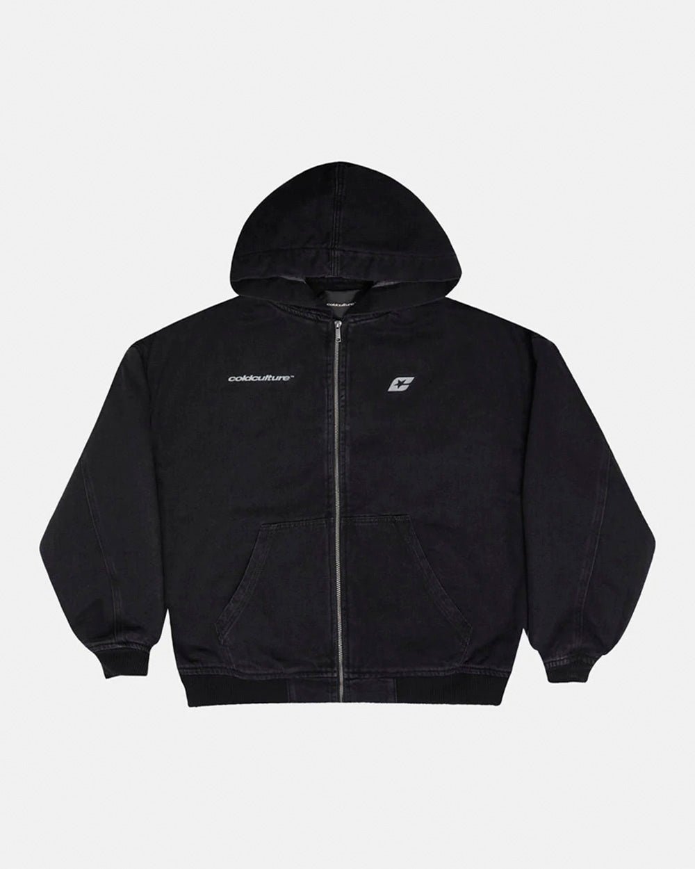 HARPER JACKET FADED BLACK DENIM - Cold Culture