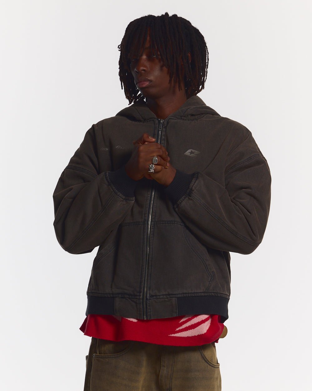 HARPER JACKET FADED DARK BROWN DENIM - COLD CULTURE