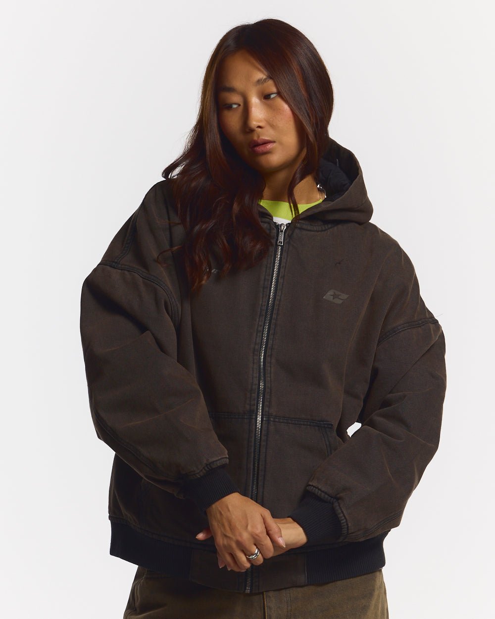 HARPER JACKET FADED DARK BROWN DENIM - COLD CULTURE