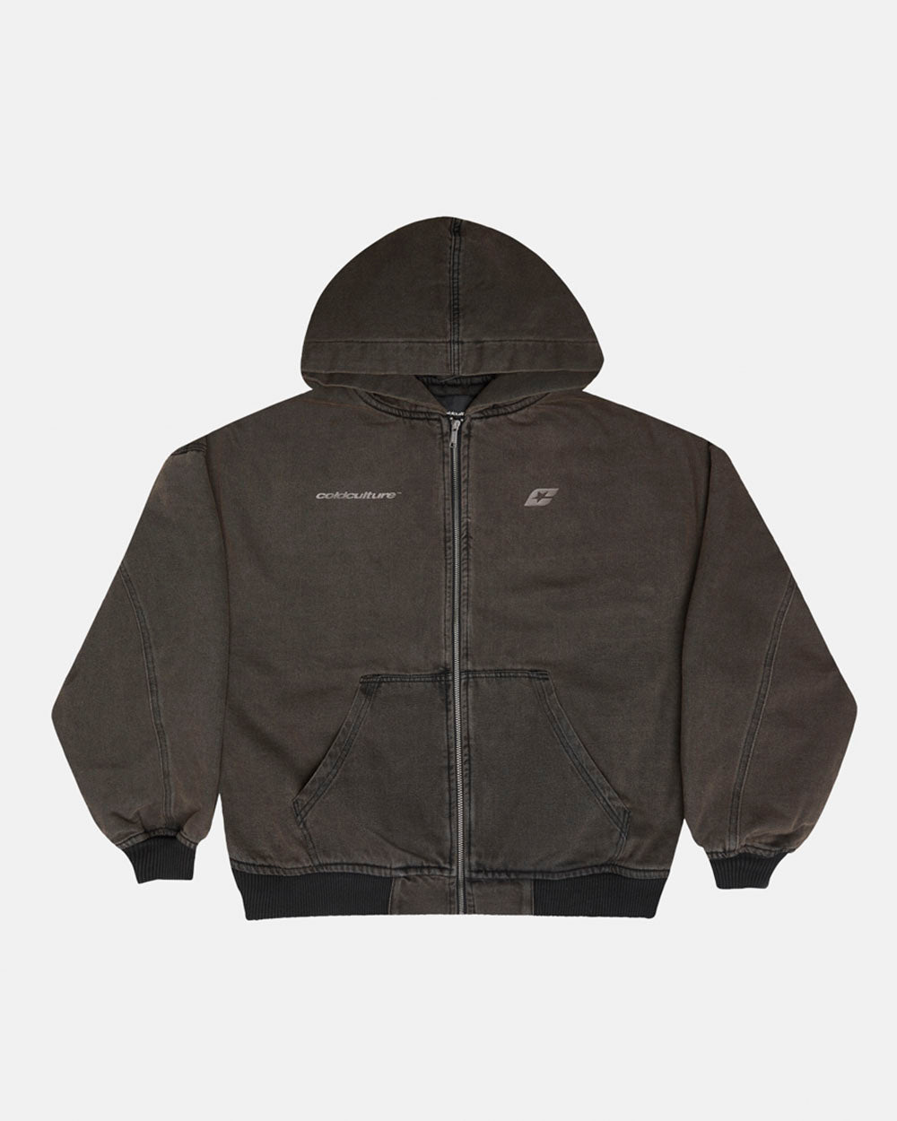 HARPER JACKET FADED DARK BROWN DENIM - COLD CULTURE