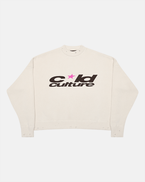 トップス YXNGBRATZ Logo Knit (White) YXNGBRATZ OFFICIAL ONLINE SHOP
