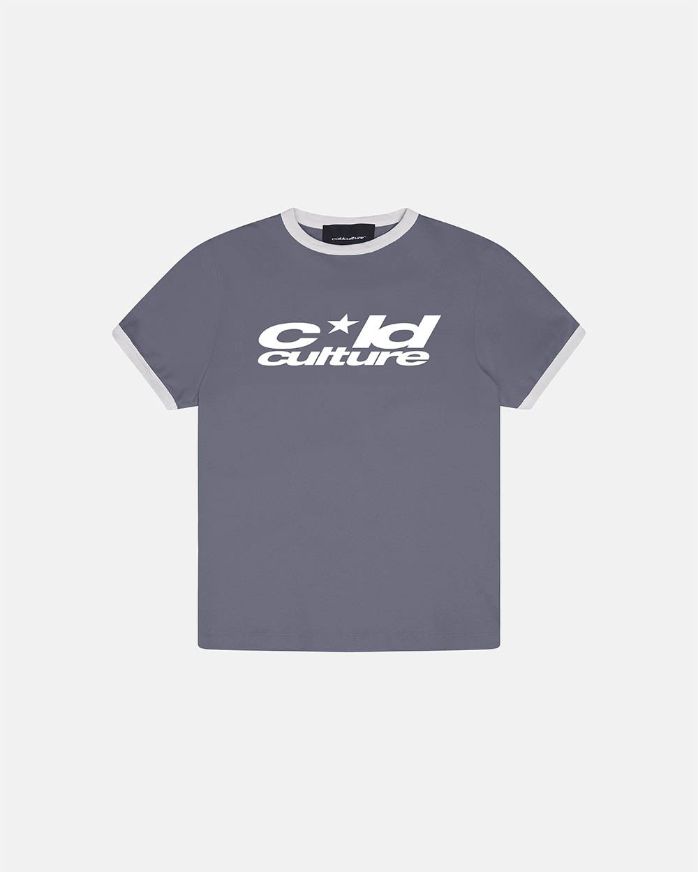HARPER TEE ASH GREY AND WHITE - COLD CULTURE