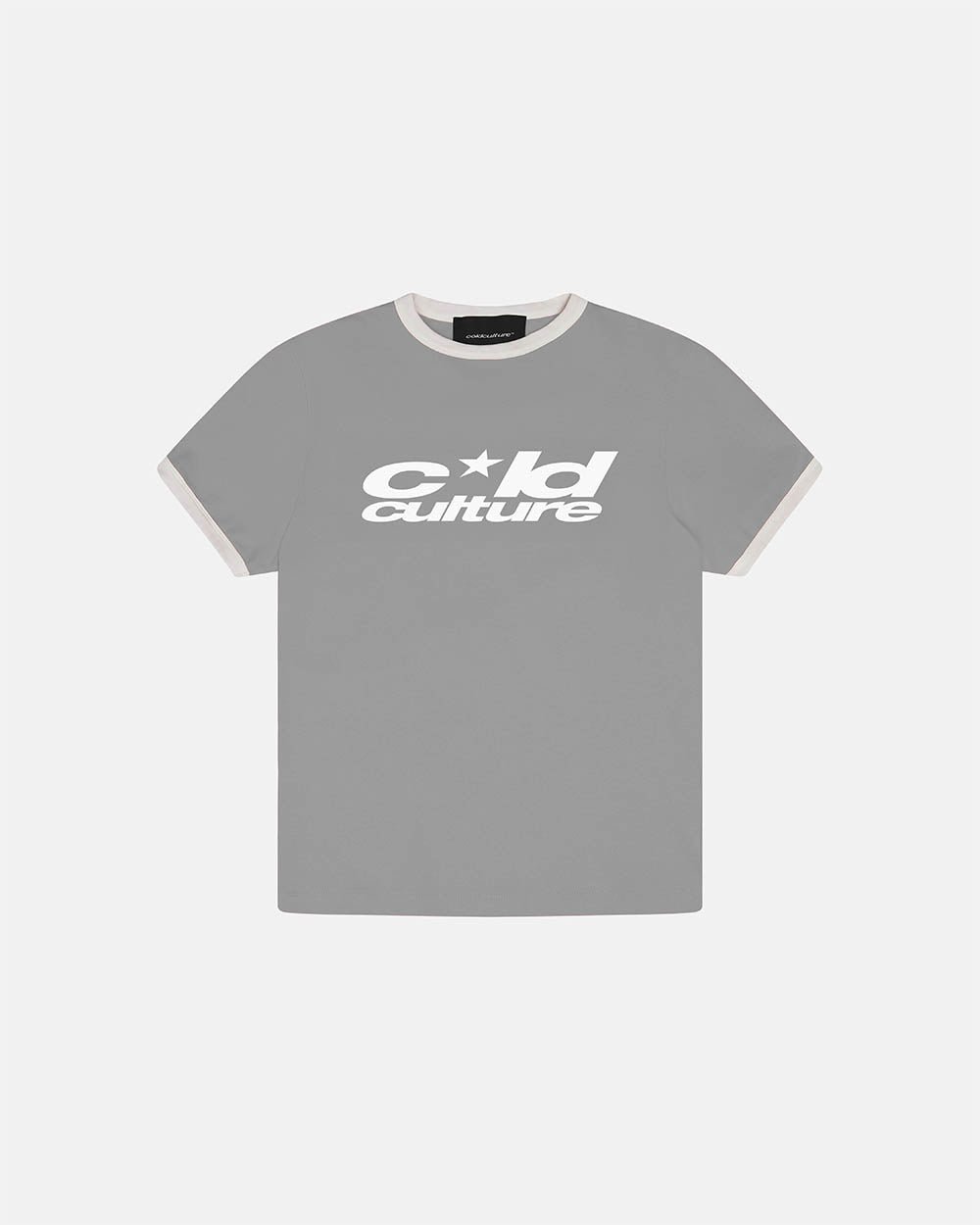HARPER TEE ASH GREY AND WHITE - COLD CULTURE