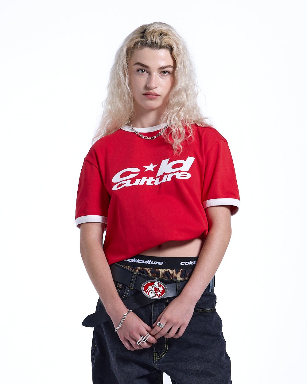 HARPER TEE RED AND WHITE - COLD CULTURE