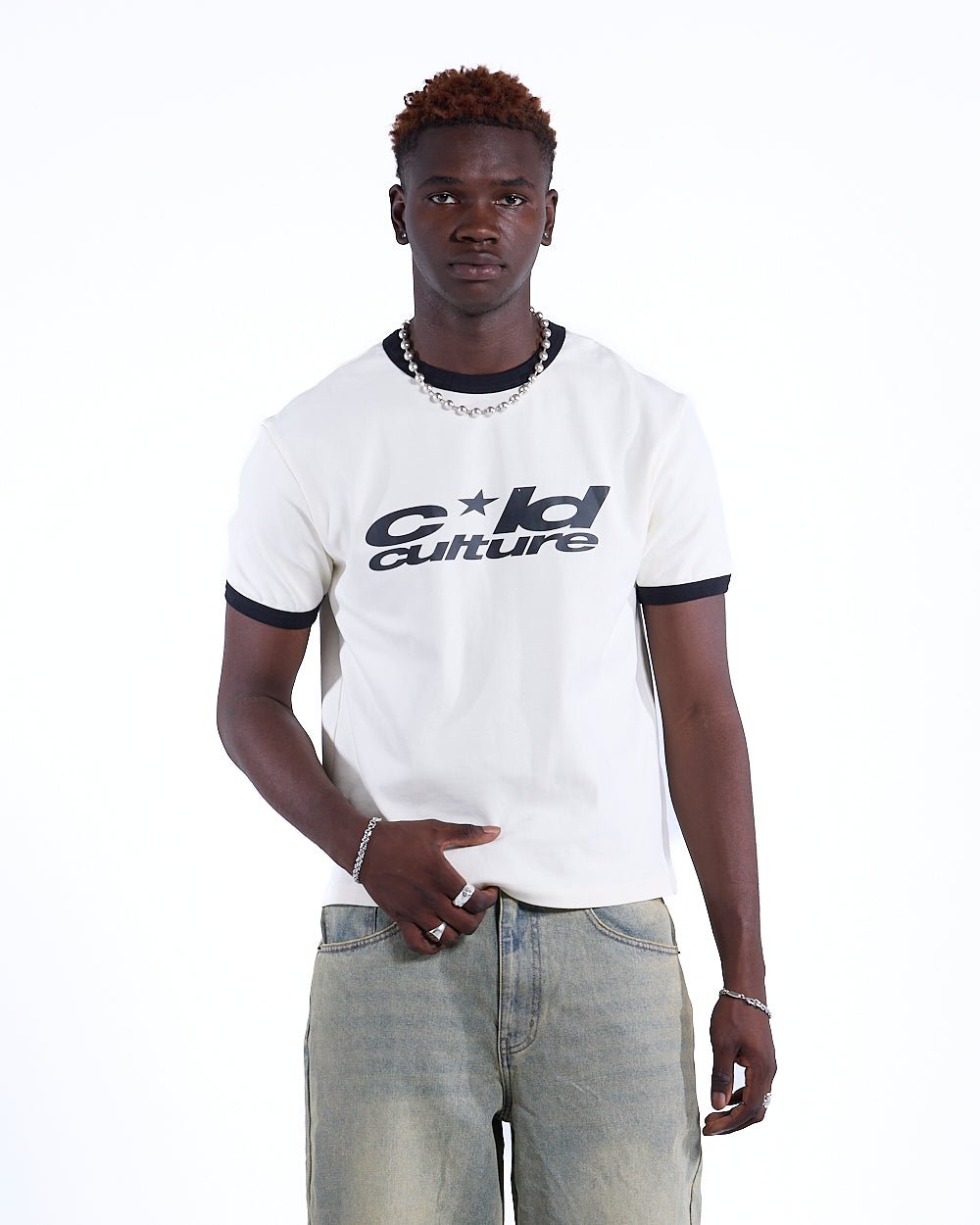 HARPER TEE WHITE AND BLACK - COLD CULTURE