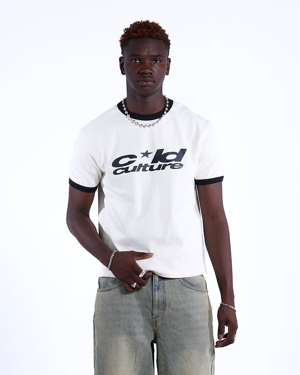 HARPER TEE WHITE AND BLACK - COLD CULTURE