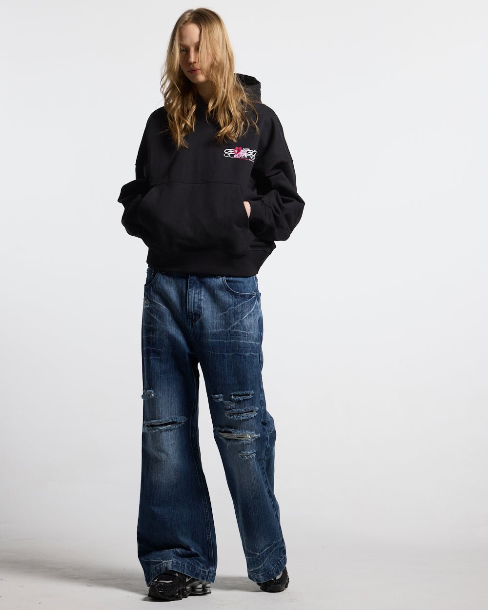 HAWAII CLUB HOODIE BLACK - Cold Culture #woman