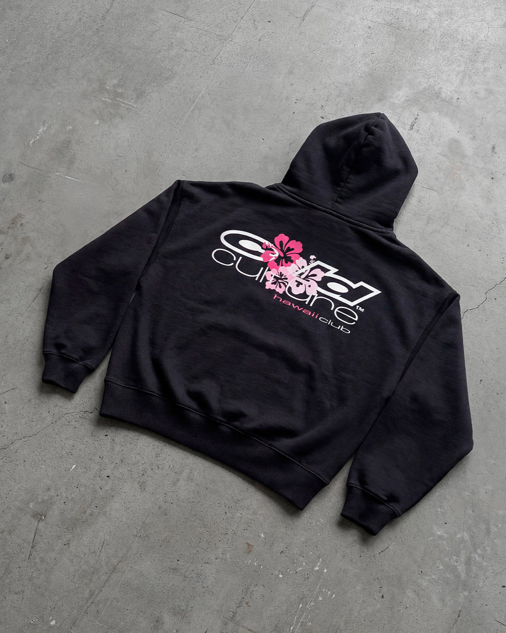 HAWAII CLUB HOODIE BLACK - Cold Culture