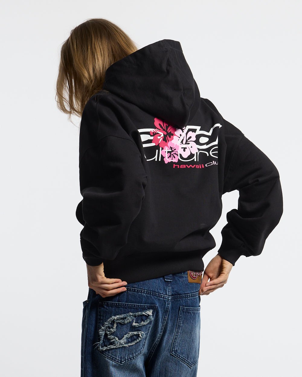 HAWAII CLUB HOODIE BLACK - Cold Culture #woman