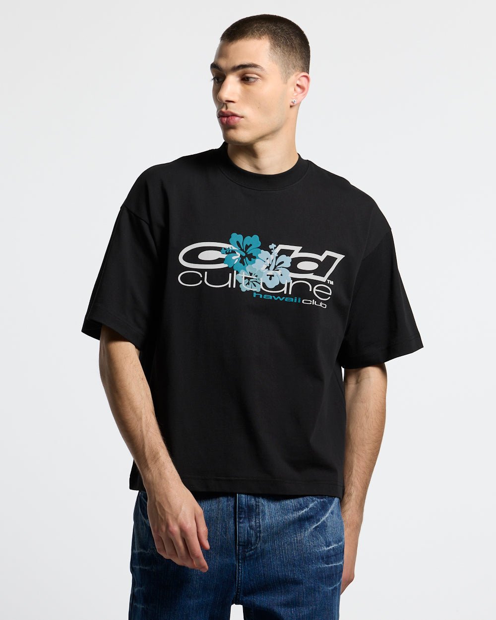 HAWAII CLUB TEE BLACK - Cold Culture #man