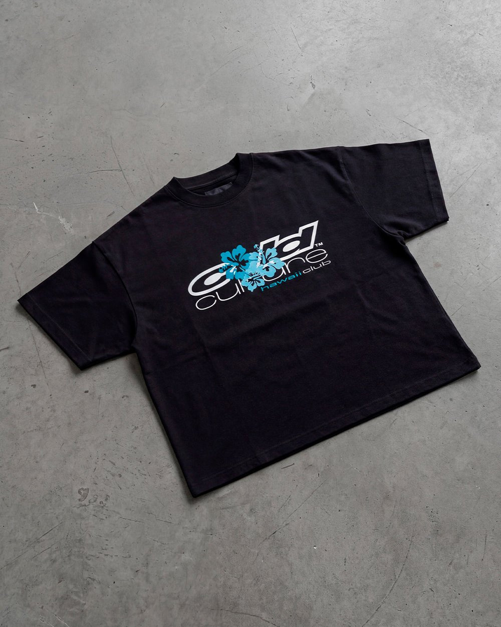 HAWAII CLUB TEE BLACK - Cold Culture