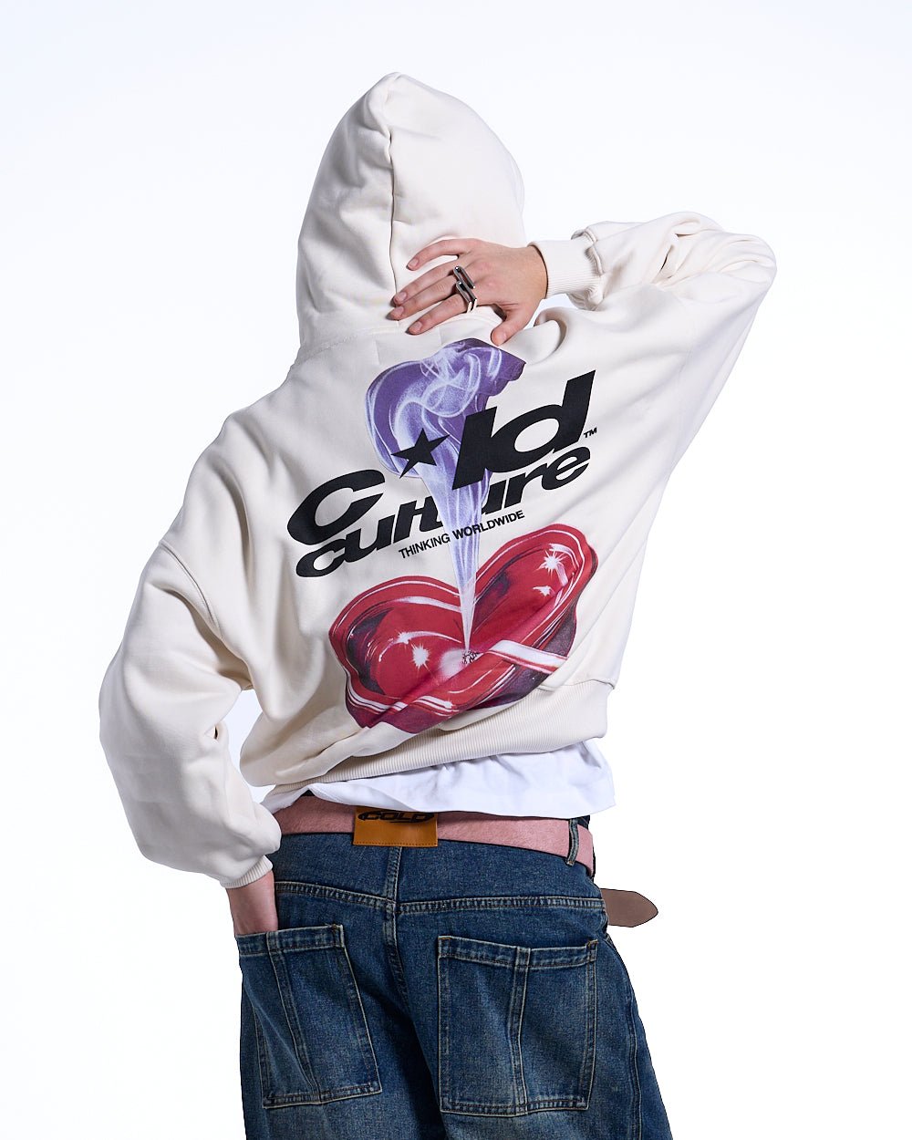HEART ASHTRAY HOODIE GREY - COLD CULTURE