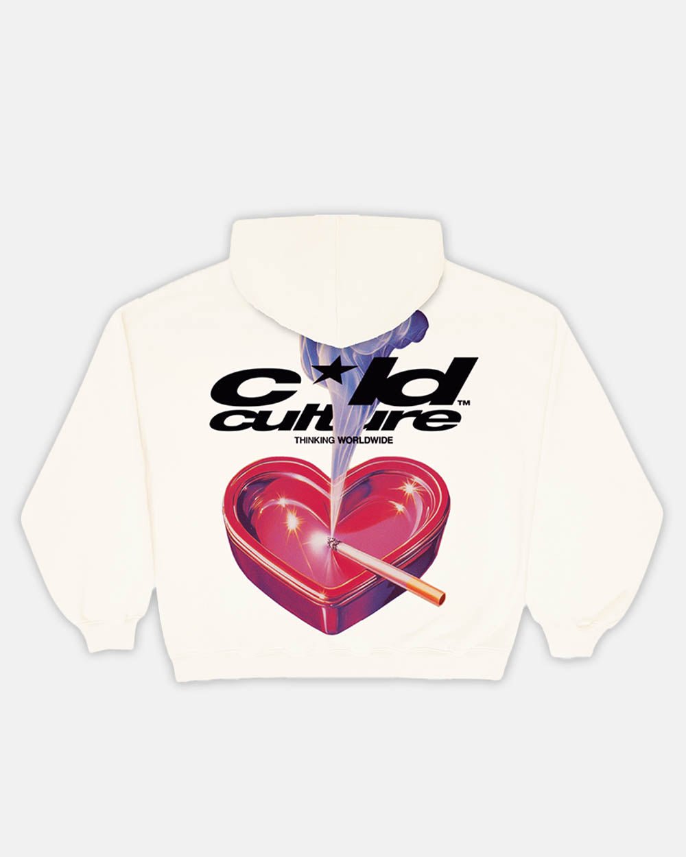 HEART ASHTRAY HOODIE GREY - COLD CULTURE