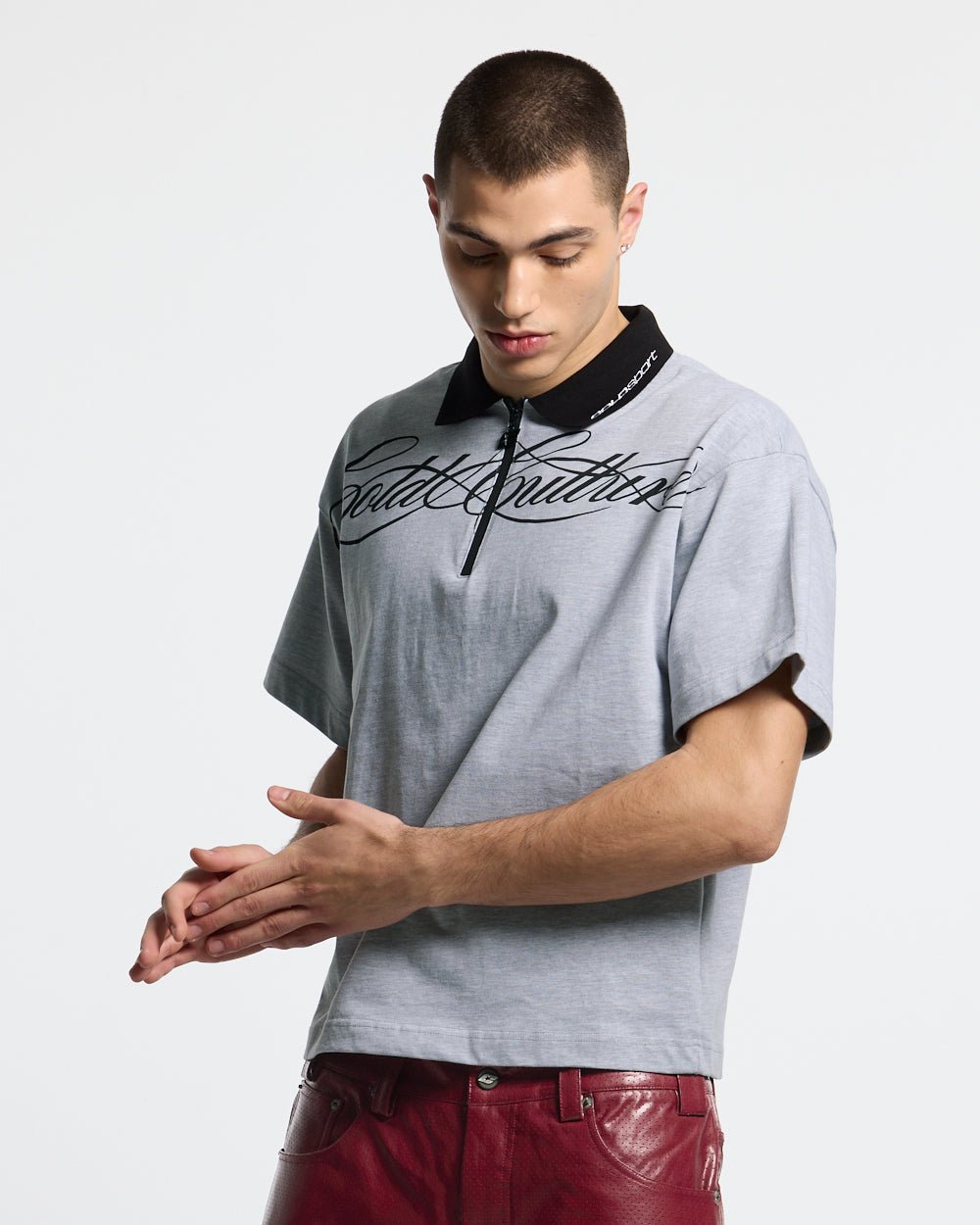 HEAT GYM POLO GREY - Cold Culture