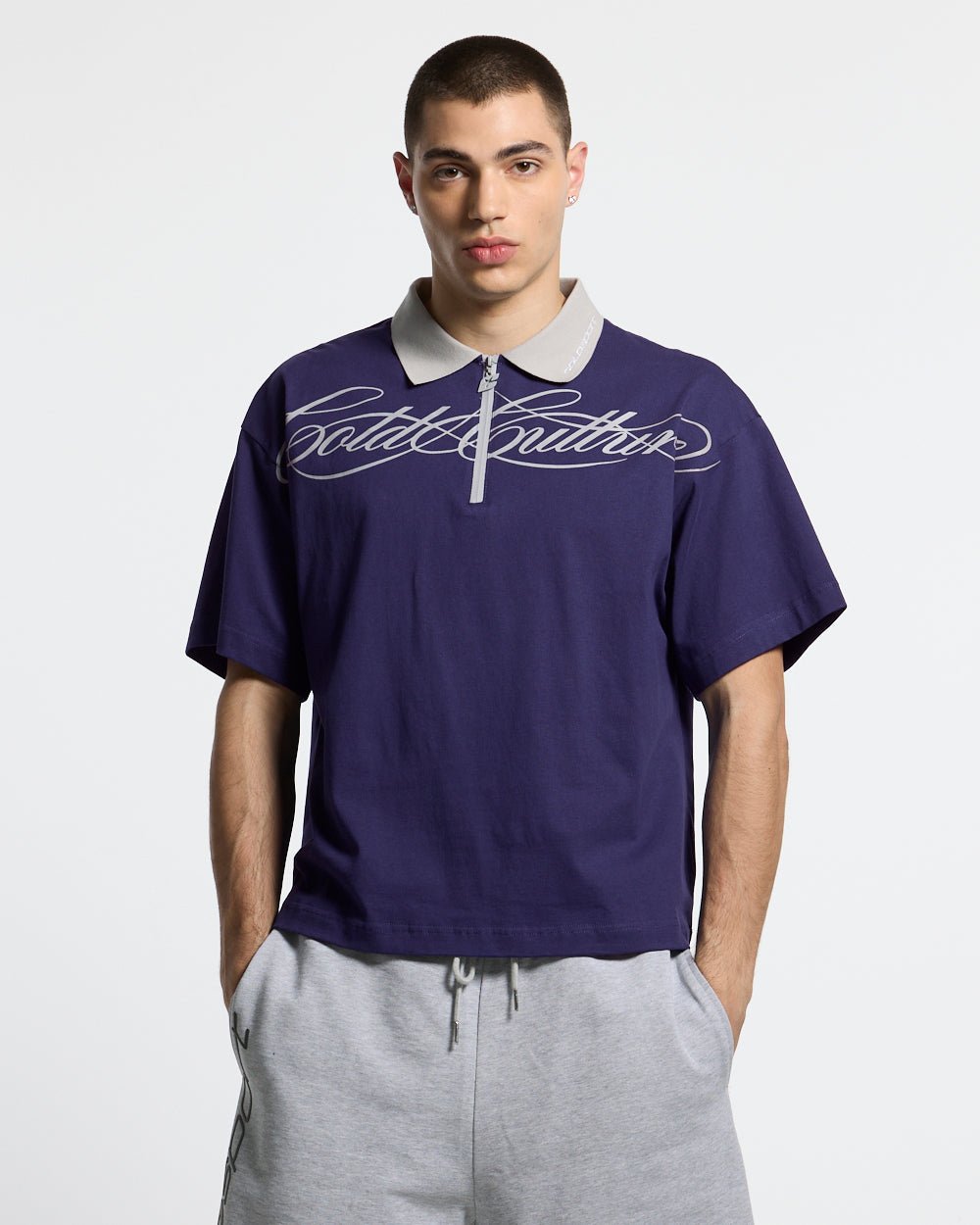 HEAT GYM POLO NAVY - Cold Culture