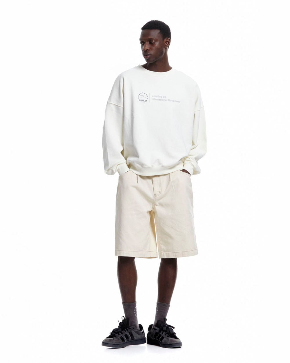 HEIGHTS CREWNECK IVORY WHITE - COLD CULTURE