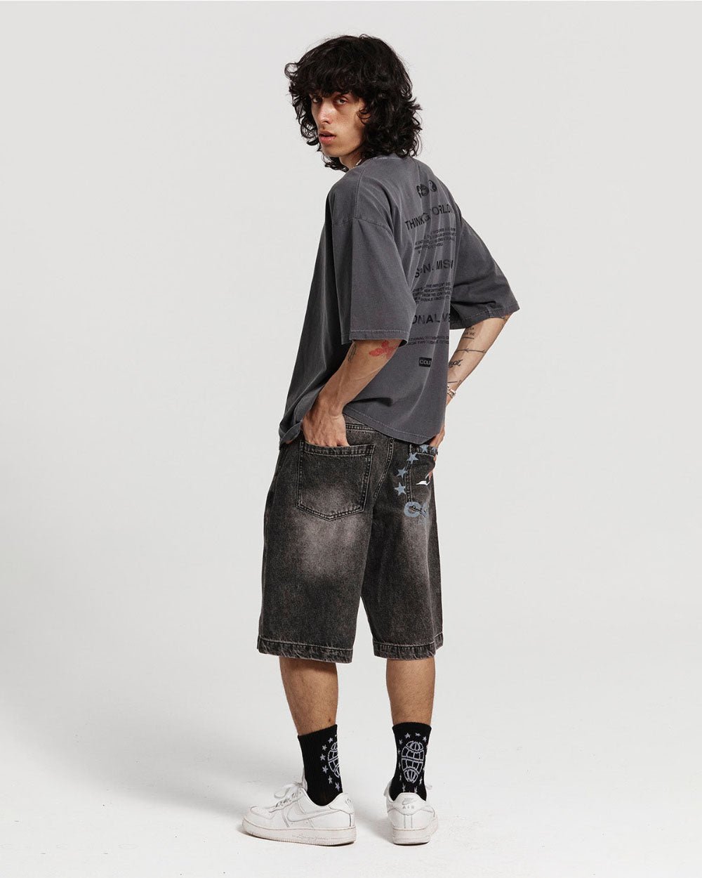 HEIGHTS V2 SHORTS HEAVY GREY DENIM - COLD CULTURE