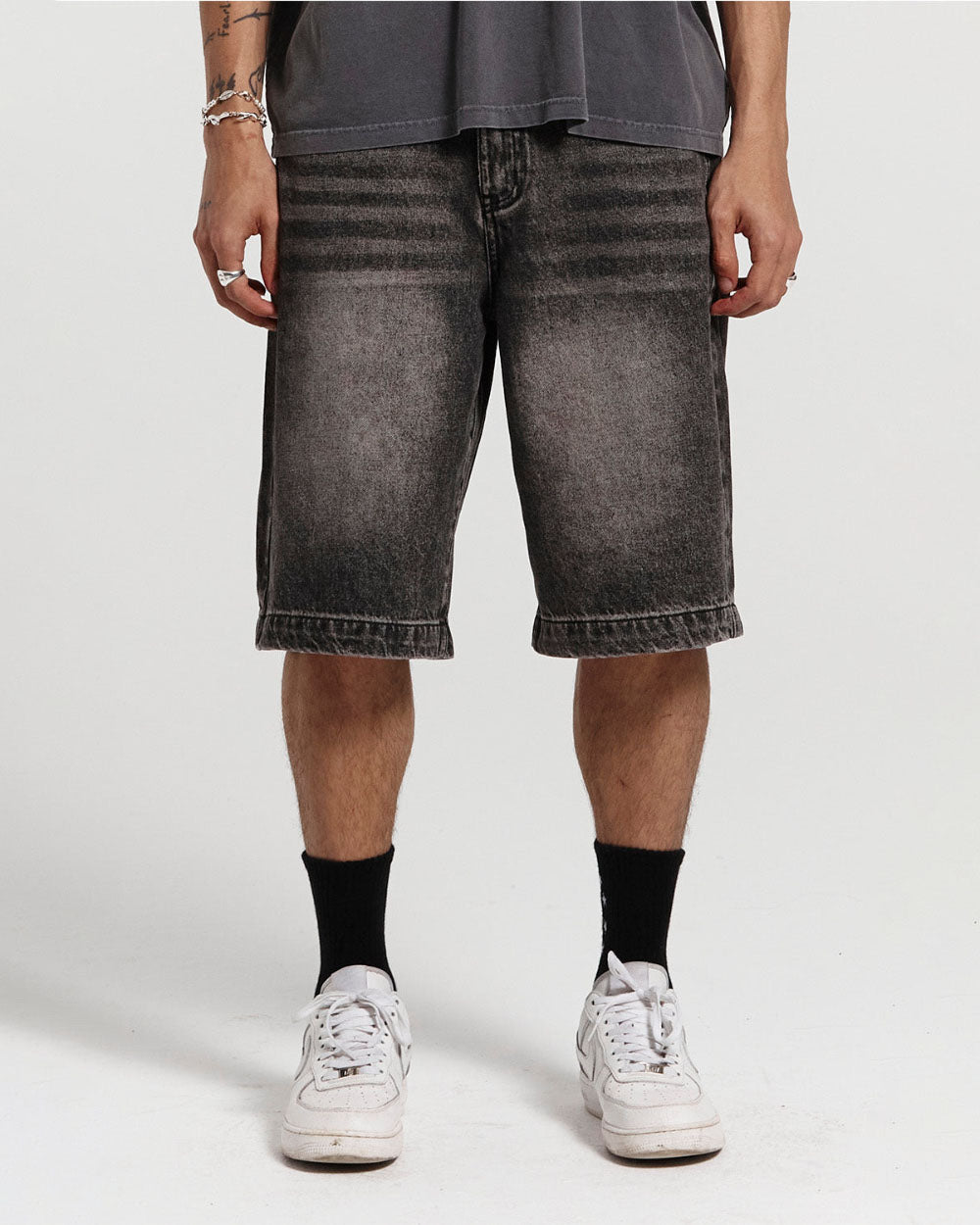 HEIGHTS V2 SHORTS HEAVY GREY DENIM - COLD CULTURE