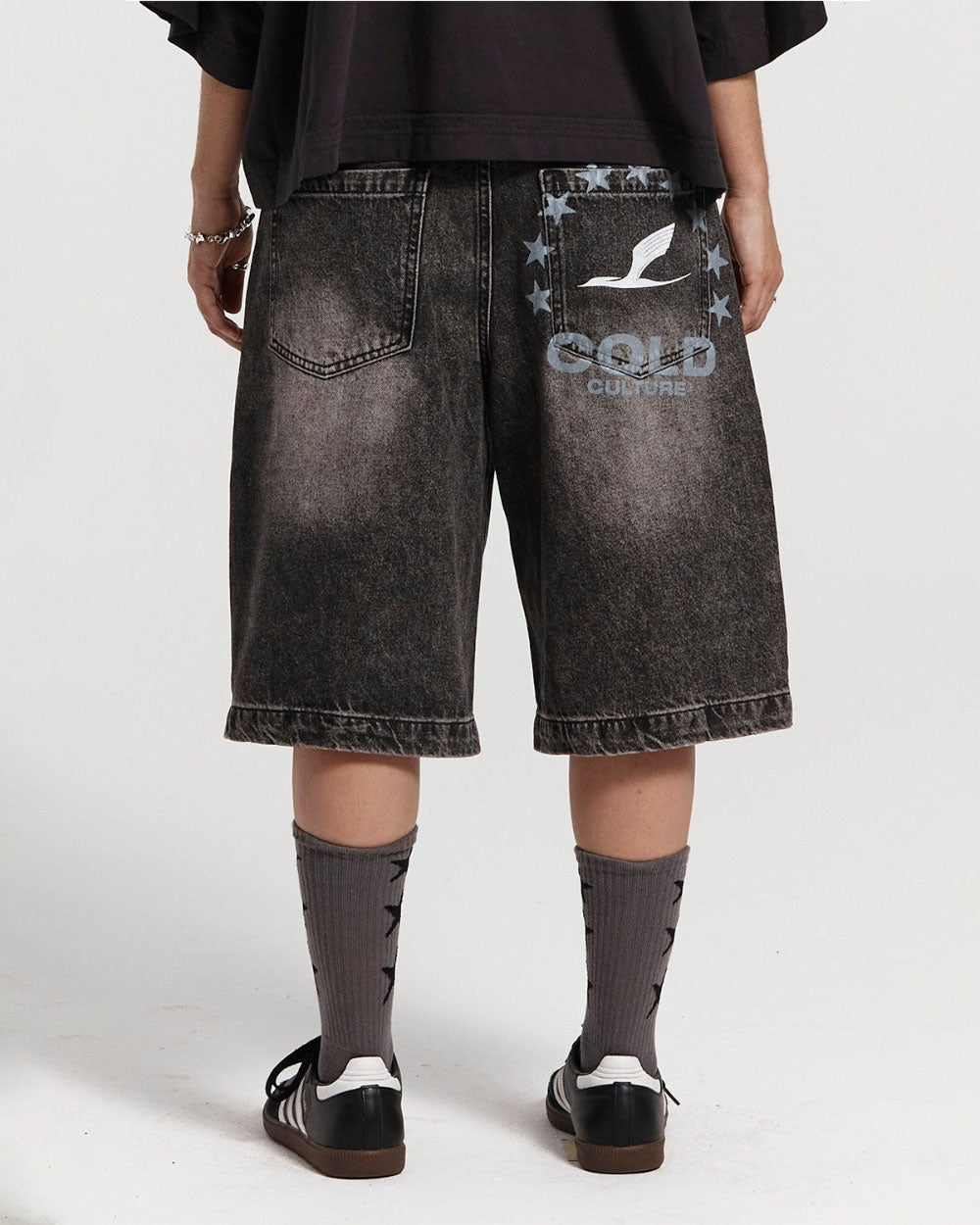 HEIGHTS V2 SHORTS HEAVY GREY DENIM - COLD CULTURE