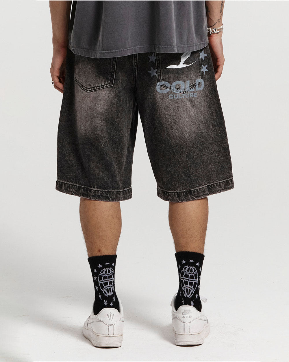 HEIGHTS V2 SHORTS HEAVY GREY DENIM - COLD CULTURE