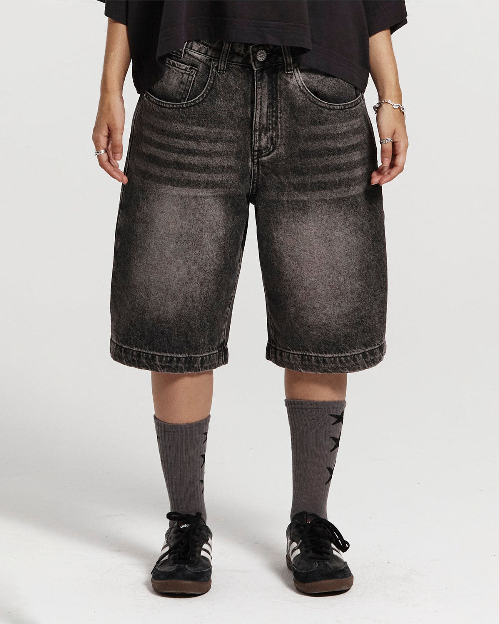 HEIGHTS V2 SHORTS HEAVY GREY DENIM - COLD CULTURE