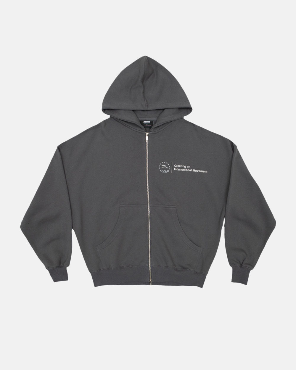 HEIGHTS ZIP HOODIE HEAVY GREY - COLD CULTURE