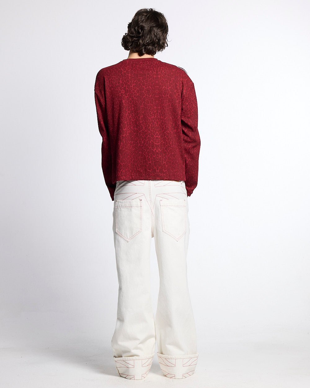 HIDDEN CHEETAH LONGSLEEVE BURGUNDY - Cold Culture