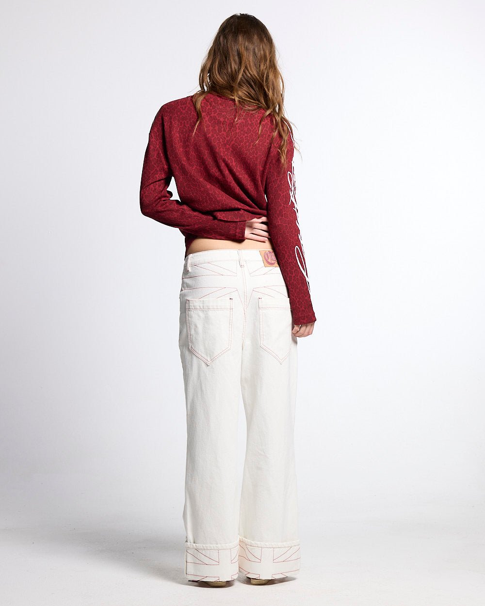 HIDDEN CHEETAH LONGSLEEVE BURGUNDY - Cold Culture