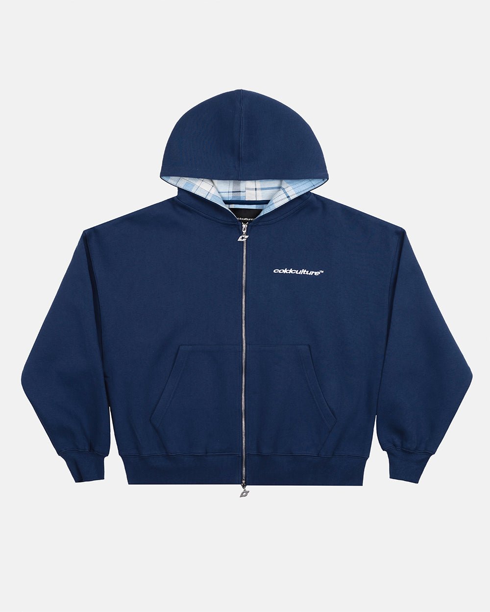 hide ジップアップパーカー hide-and-seek-zip-hoodie-navy-