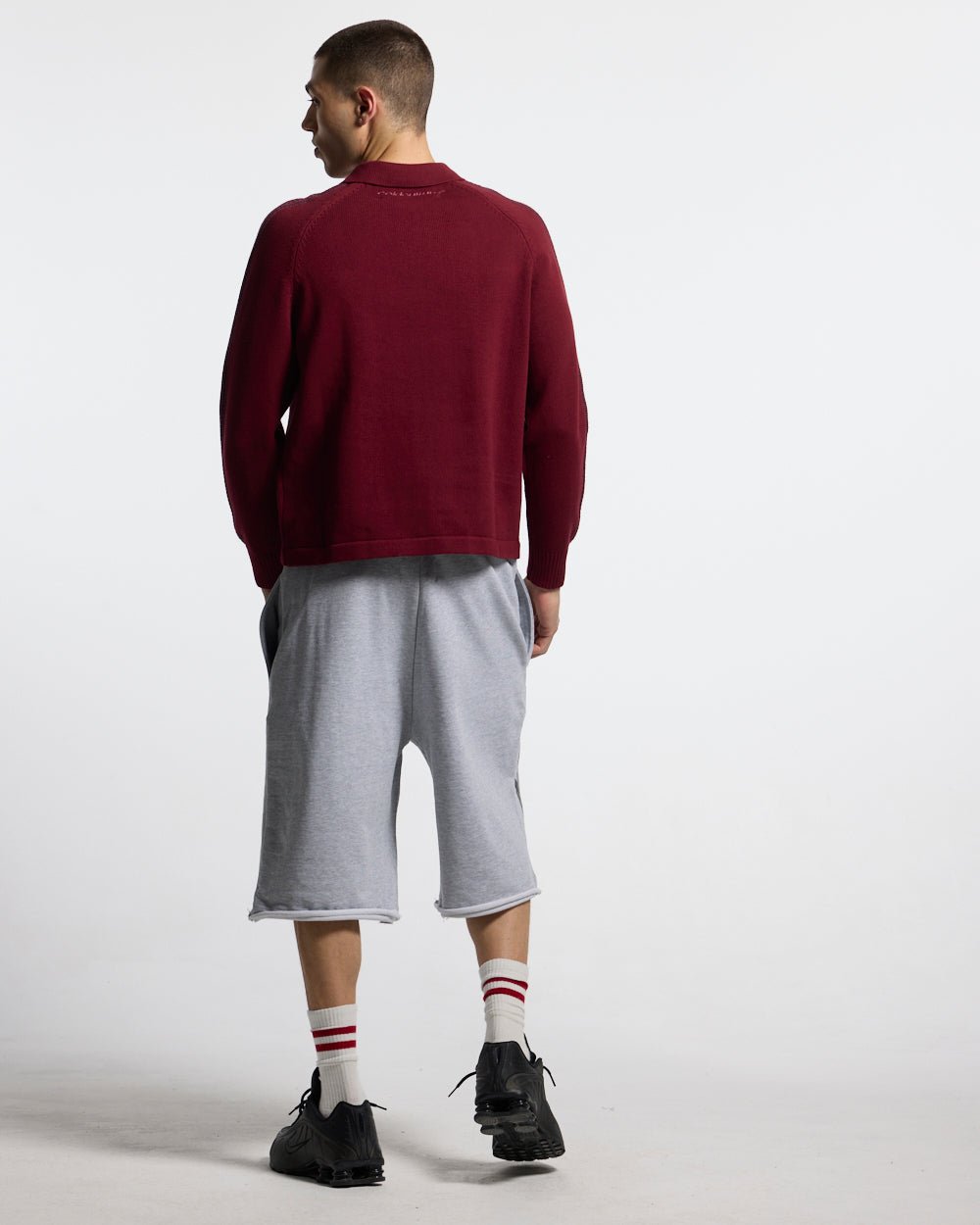 HIGHWAY QUARTER ZIP KNIT BURGUNDY - Cold Culture