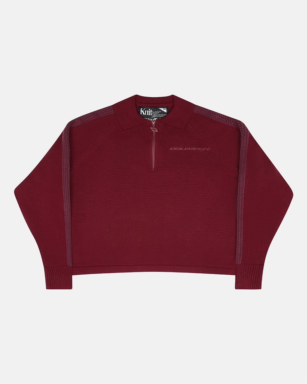 HIGHWAY QUARTER ZIP KNIT BURGUNDY - Cold Culture