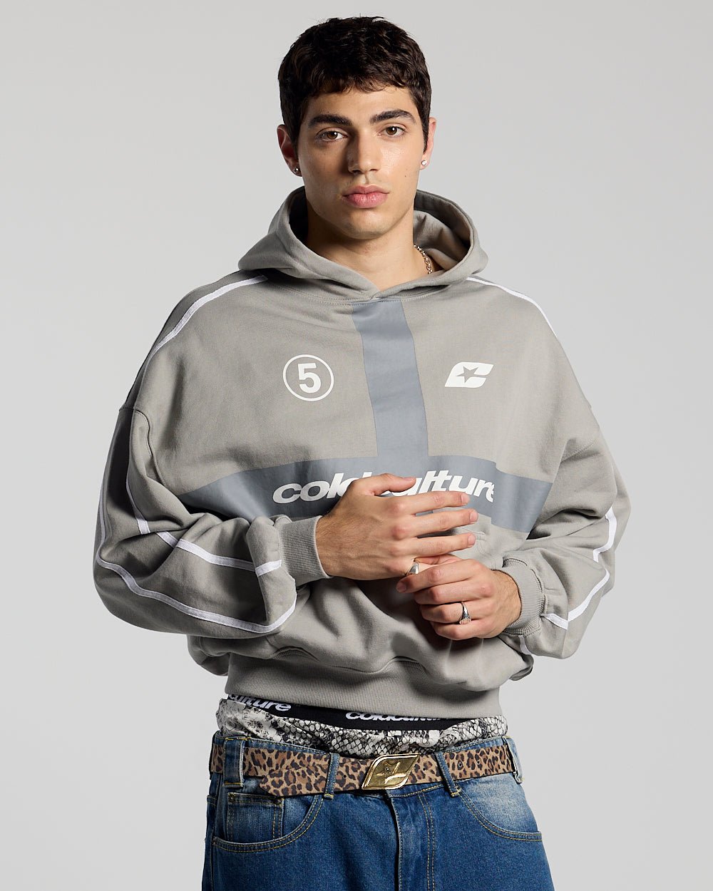 HIT THE TARGET HOODIE GREY - Cold Culture