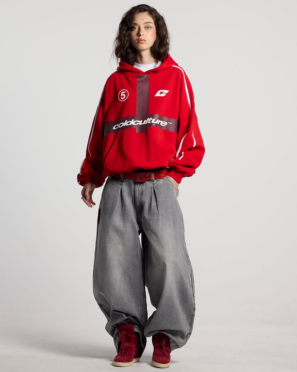 HIT THE TARGET HOODIE RED - Cold Culture