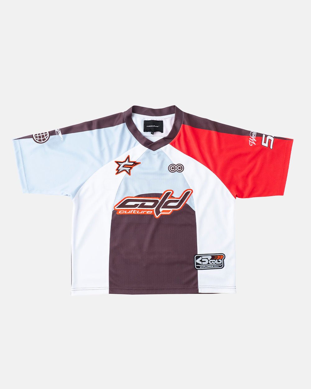 HOCKEY PLAYER TEE BROWN/ORANGE RED - COLD CULTURE