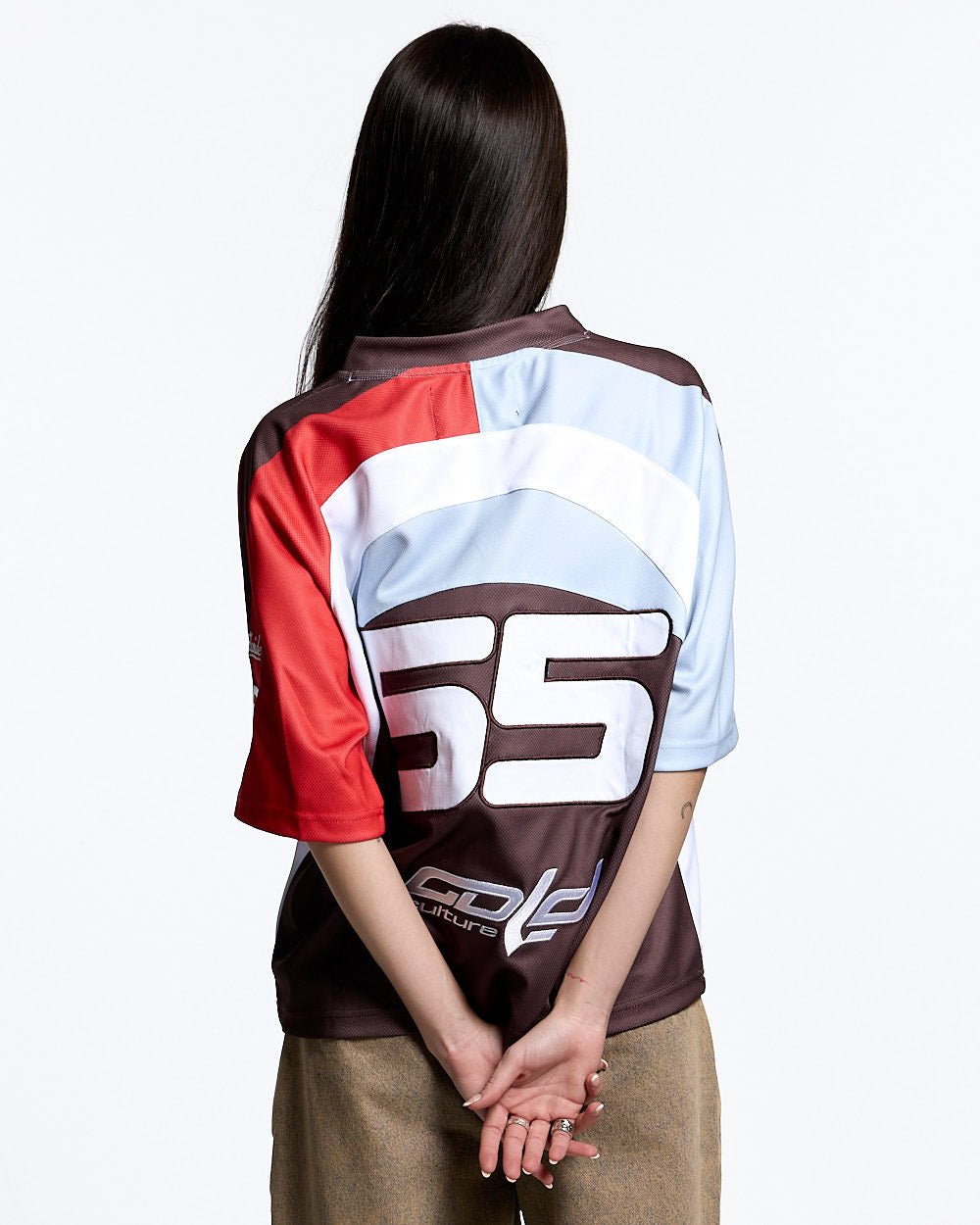 HOCKEY PLAYER TEE BROWN/ORANGE RED - COLD CULTURE