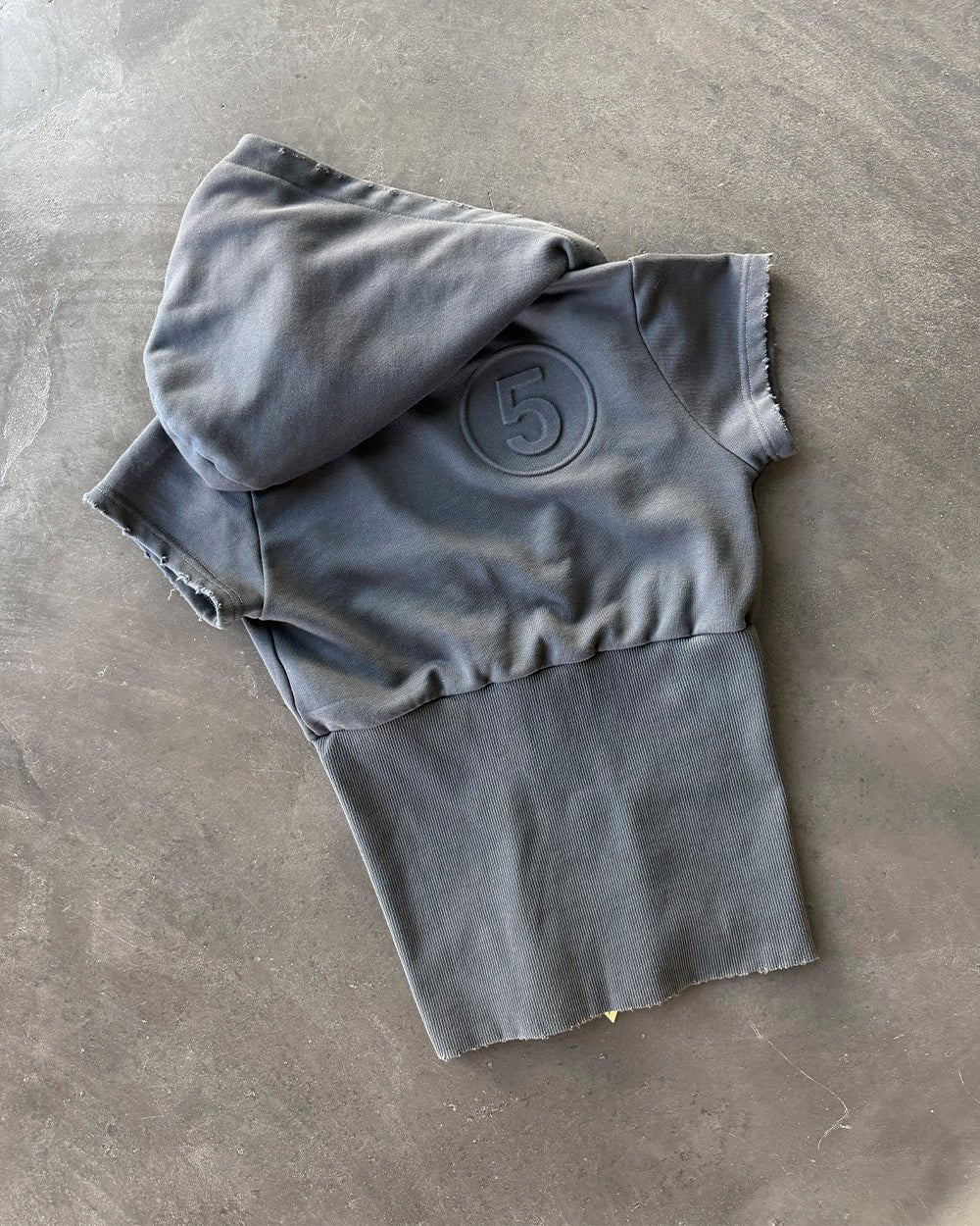 HOODED BABY ZIP TEE DARK GREY - Cold Culture