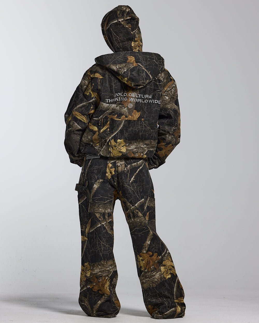 HOODED JACKET REALTREE BLACK - COLD CULTURE