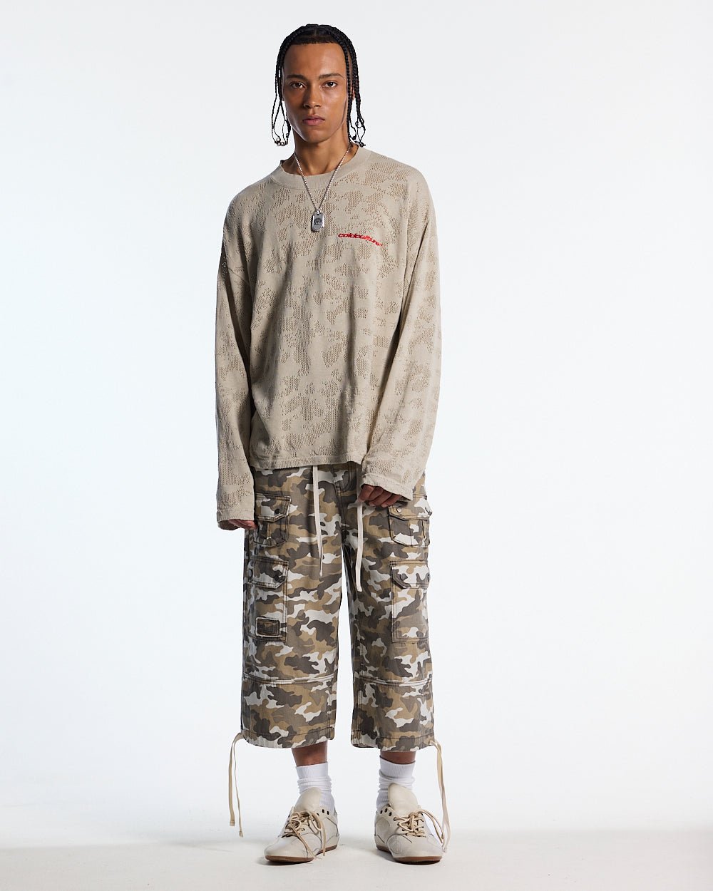 HURRACAINE LONGSLEEVE KNIT BEIGE - Cold Culture