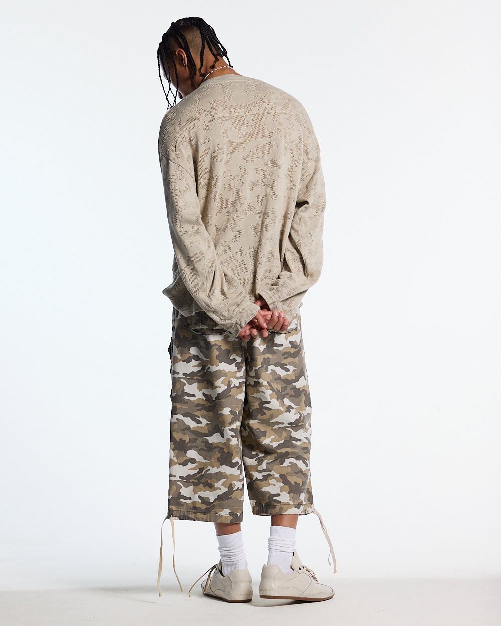 HURRACAINE LONGSLEEVE KNIT BEIGE - Cold Culture