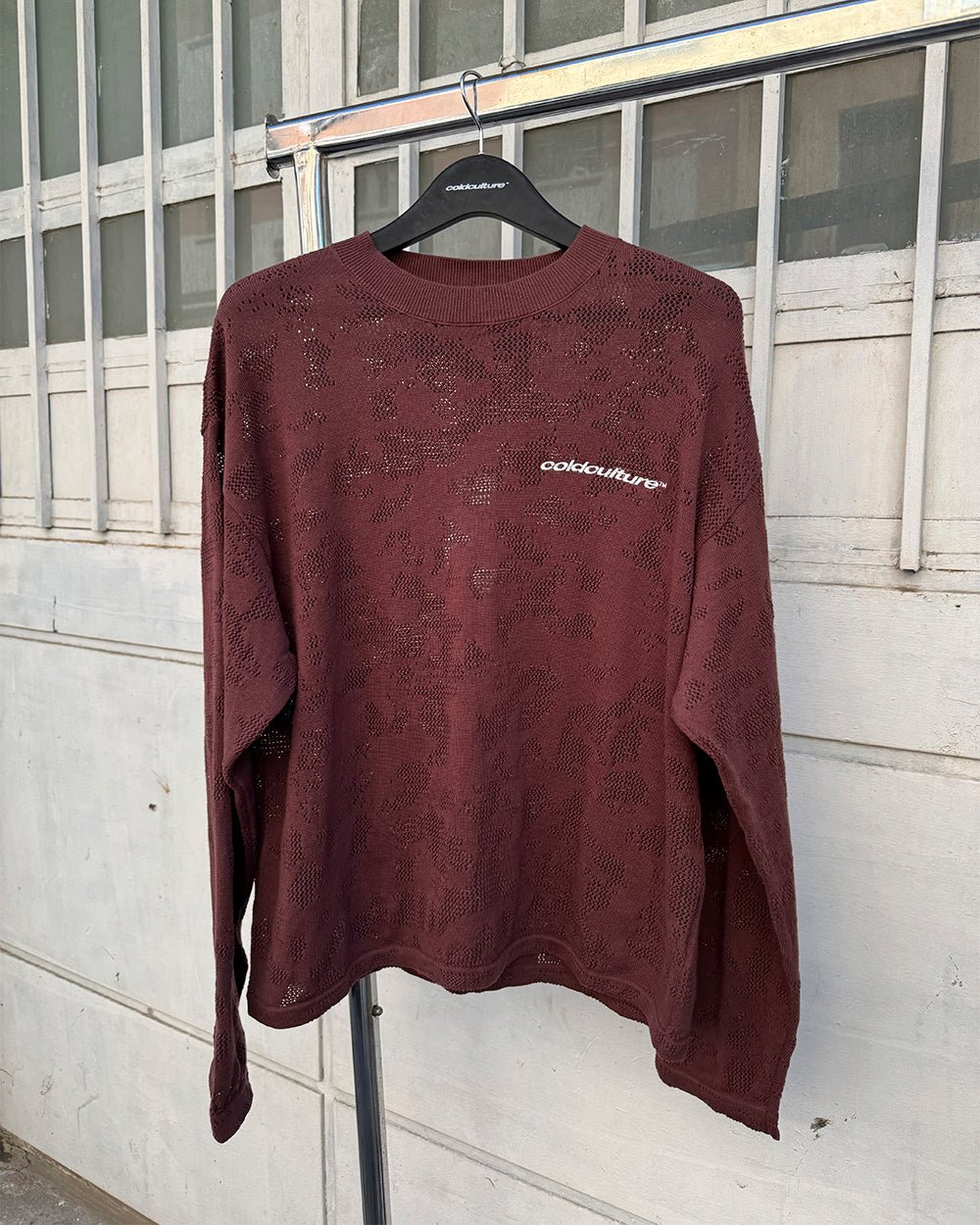 HURRACAINE LONGSLEEVE KNIT BROWN - Cold Culture