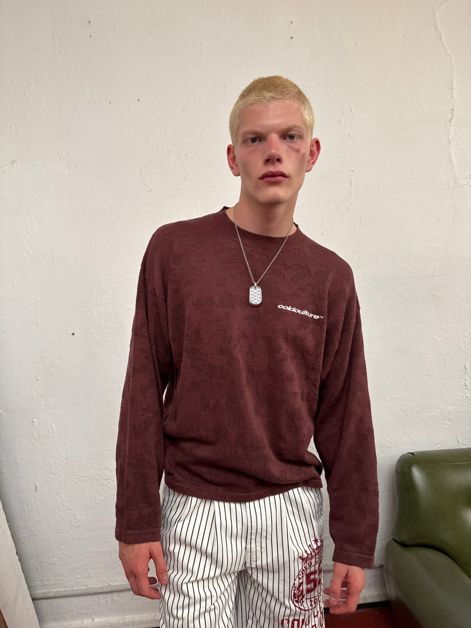 HURRACAINE LONGSLEEVE KNIT BROWN - Cold Culture