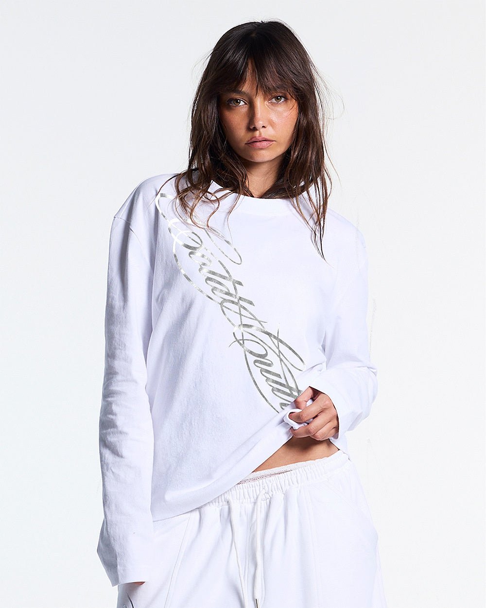 ICON LONGSLEEVE TEE WHITE - Cold Culture #woman