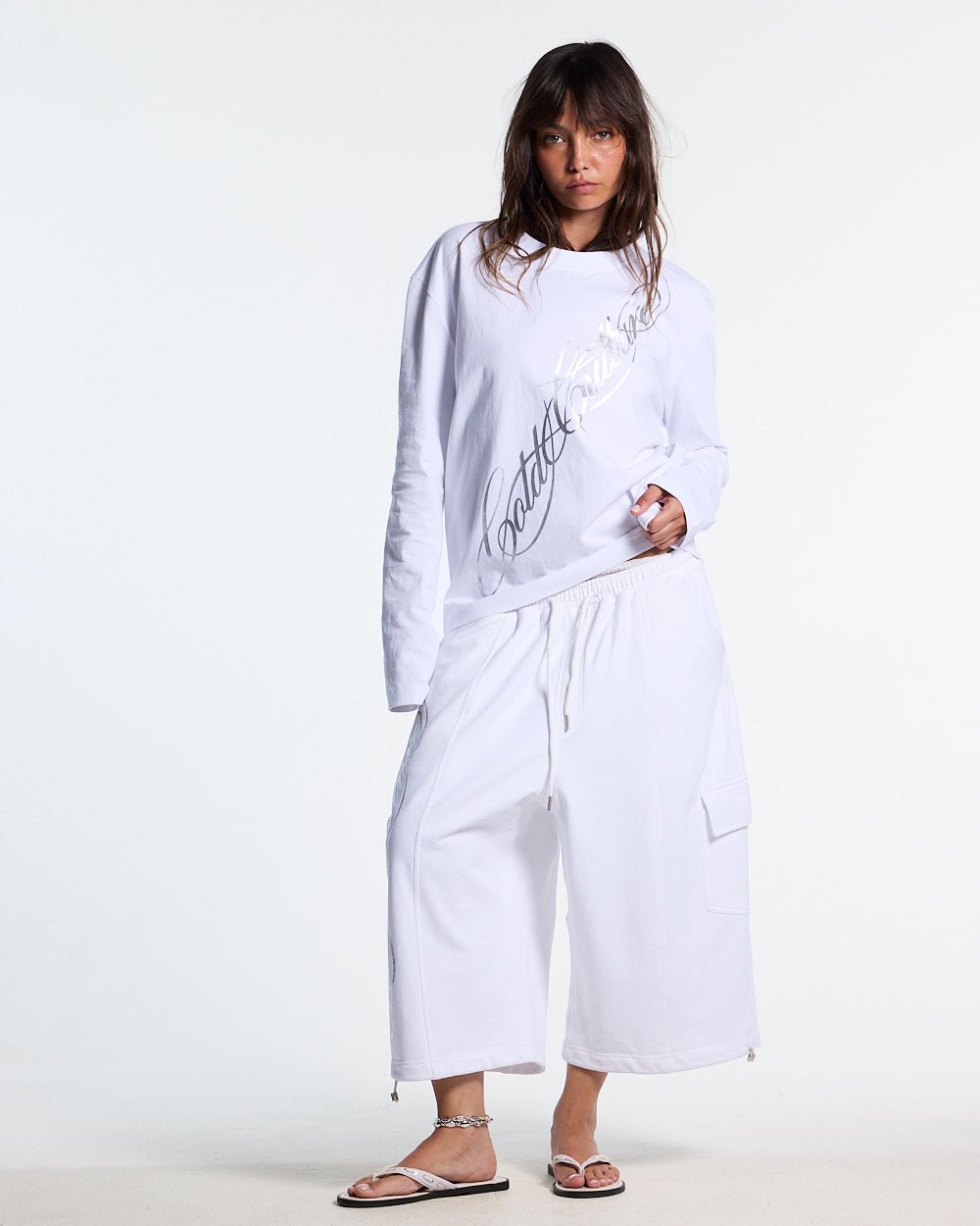 ICON PARACHUTE SHORT WHITE - Cold Culture